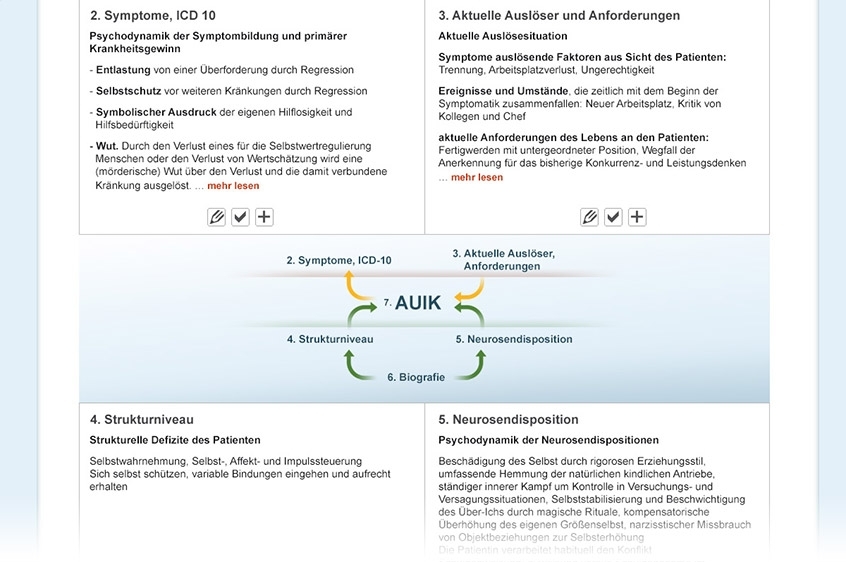 Berichtsschema AUIK: Aktueller Unbewusster Innerer Konflikt